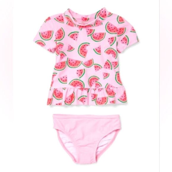 Place Watermelon Pink Swimsuit Size 9-12 Months Girl 50+ UPF NWT - Picture 1 of 5